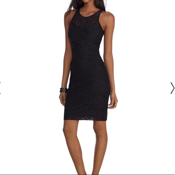 White House Black Market Dresses & Skirts - WHBM Sleeveless Tiered Lace Slimming Dress
